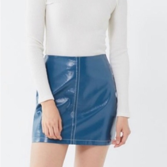 Urban Outfitters Faux Leather Mini Skirt - Picture 1 of 15